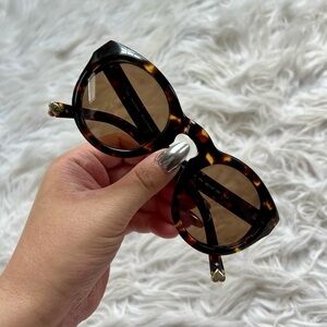 Vintage Y2K Juicy Couture Round Tortoise Shell Sunglasses Hearts 💕 rare